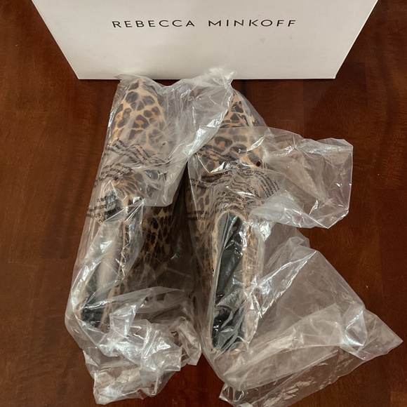 NWT Leopard Suede Rebecca Minkoff half boots size 8 Madison Too - Picture 4 of 6